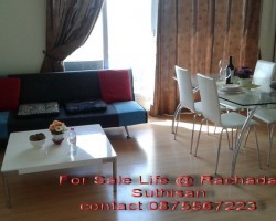 Sale ขาย Life@Rachada Suthisan 2bed 2bath 5.5 ล้าน เฟอร์ครบ