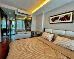 For Rent/ให้เช่า The Address Sukhumvit 61 (ดิแอดเดรส สุขุมวิท61),1BED 47SQM on 7th FL, Fully Furnished Unit 22/XX BTSเอกมัย ลดราคา!!