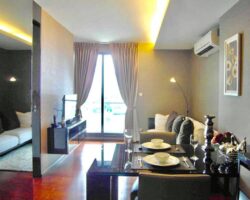 For Rent/ให้เช่า The Address Sukhumvit 61 (ดิแอดเดรส สุขุมวิท61),1BED 47SQM on 7th FL, Fully Furnished Unit 22/XX BTSเอกมัย ลดราคา!!