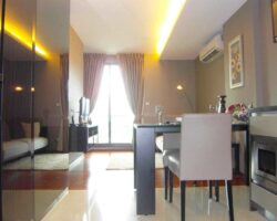For Rent/ให้เช่า The Address Sukhumvit 61 (ดิแอดเดรส สุขุมวิท61),1BED 47SQM on 7th FL, Fully Furnished Unit 22/XX BTSเอกมัย ลดราคา!!