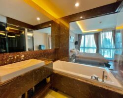 For Rent/ให้เช่า The Address Sukhumvit 61 (ดิแอดเดรส สุขุมวิท61),1BED 47SQM on 7th FL, Fully Furnished Unit 22/XX BTSเอกมัย ลดราคา!!